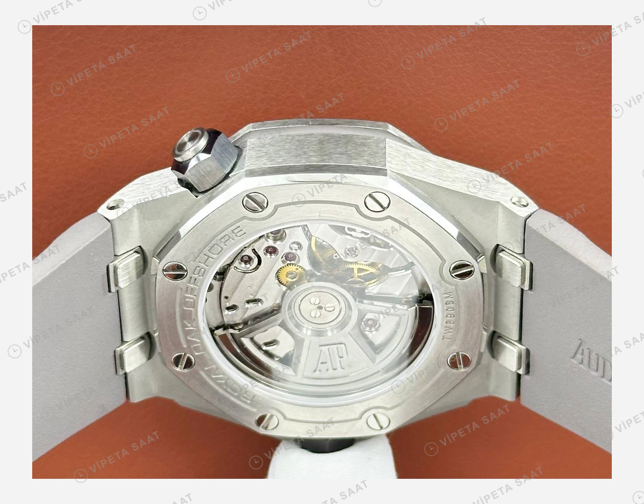 Audemars Piguet Royal Oak Offshore Siyah Dalış Kauçuk Sağlam Super Clone ETA Eta Saat detay 3