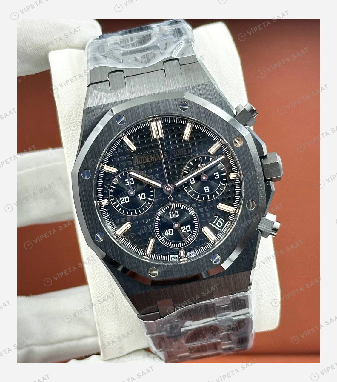 Audemars Piguet 26470ST Siyah Kadranlı Kronograf Bilezik Super Clone ETA Saat ürün görseli 1