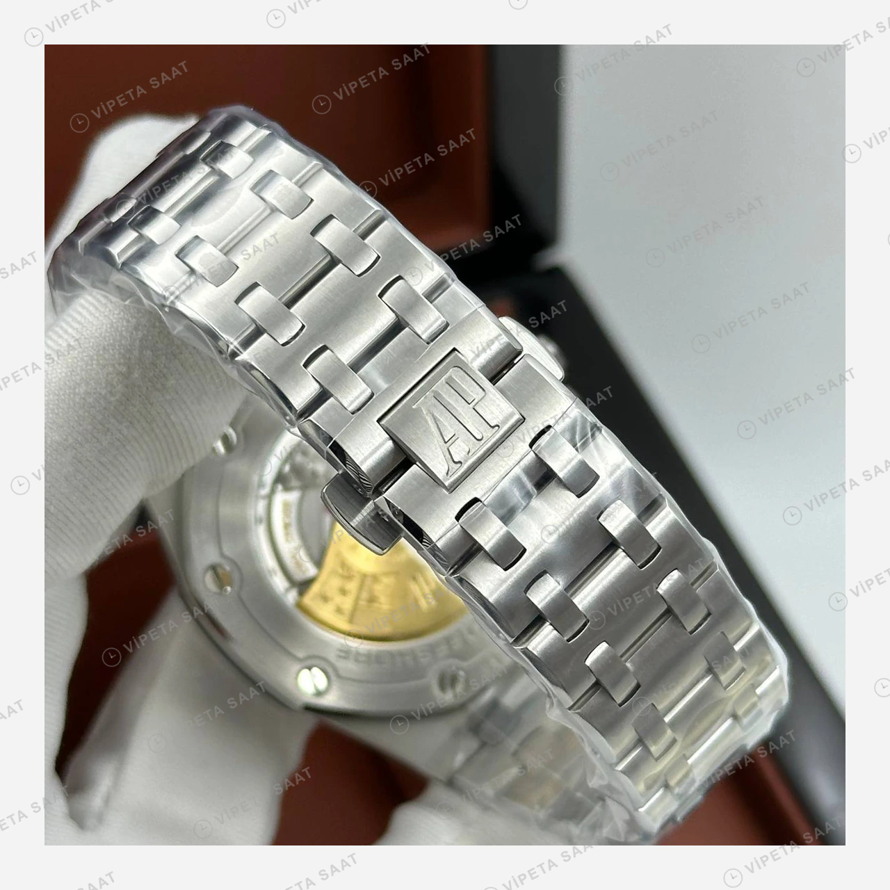 Audemars Piguet Royal Oak Offshore Siyah Kronograf Çelik Super Clone ETA Eta Saat detay 4