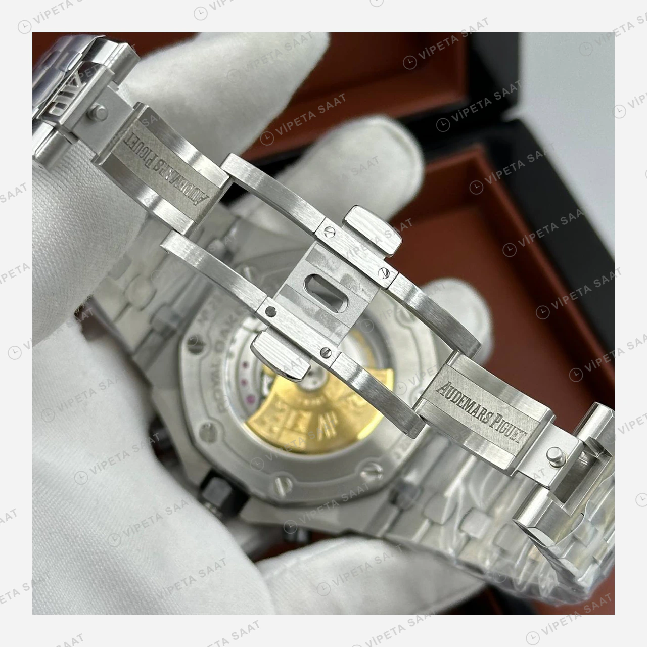 Audemars Piguet Royal Oak Offshore Siyah Kronograf Çelik Super Clone ETA Eta Saat detay 6