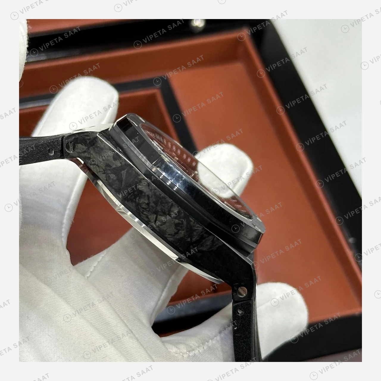 Audemars Piguet Royal Oak Offshore Siyah Kronograf Kauçuk Klasik Super Clone ETA Eta Saat detay 5