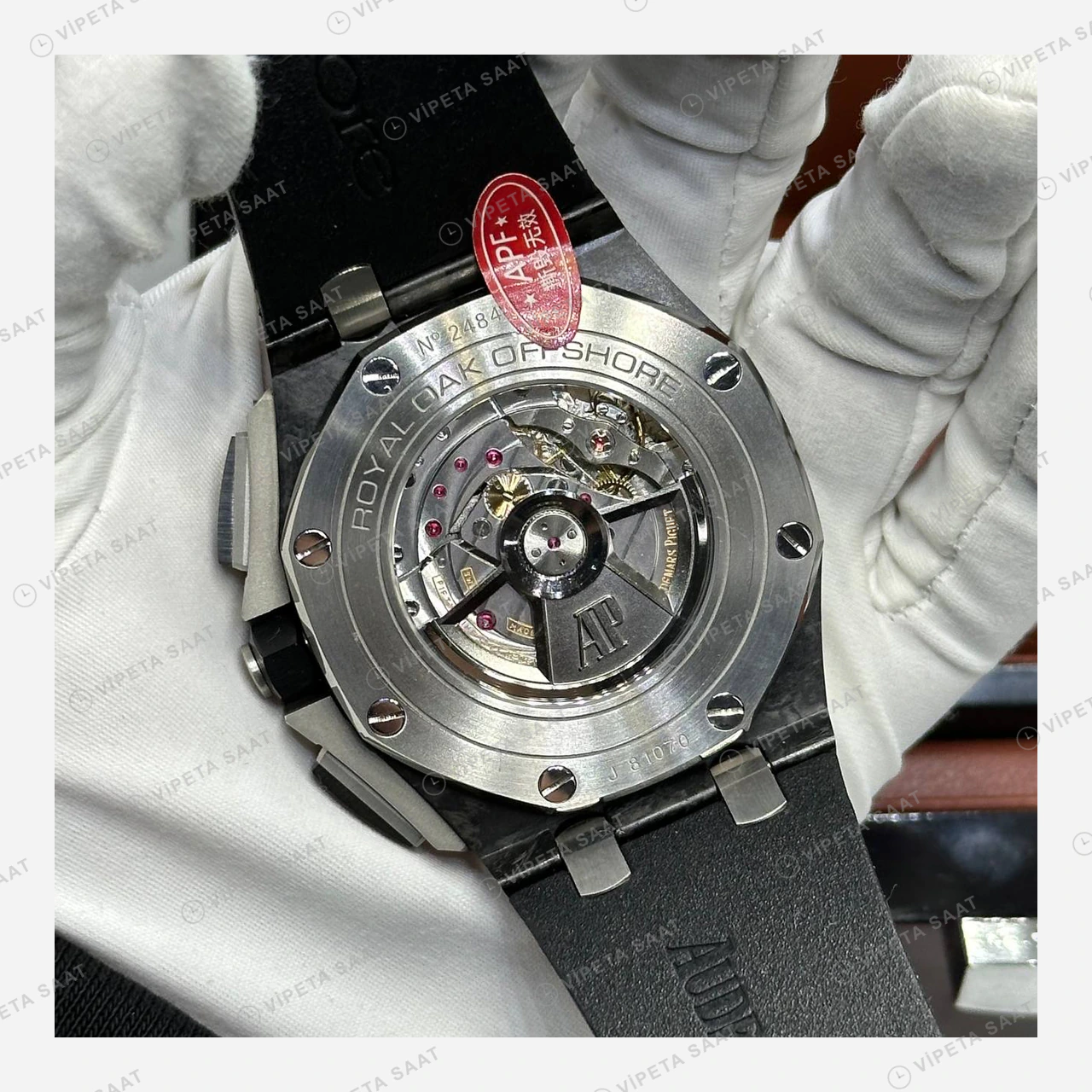 Audemars Piguet Royal Oak Offshore Siyah Kronograf Kauçuk Klasik Super Clone ETA Eta Saat detay 6