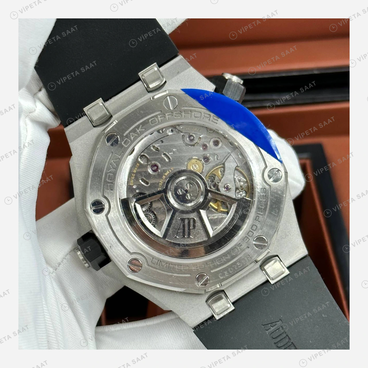 Audemars Piguet Royal Oak Offshore Siyah Sarı Kadran Kauçuk Super Clone ETA Eta Saat detay 6