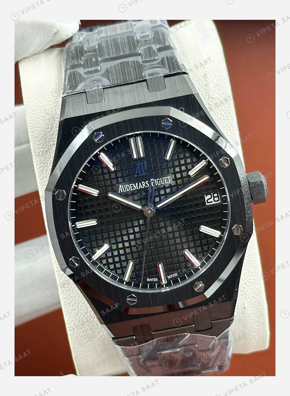Audemars Piguet 15720CE Siyah Kadranlı Seramik Bilezik Super Clone ETA Saat ürün görseli 1