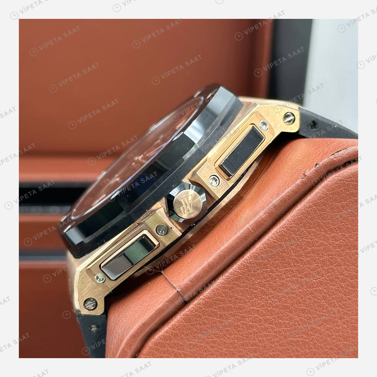 Audemars Piguet Royal Oak Offshore Skeleton Rose Gold Kauçuk Super Clone ETA Eta Saat detay 5