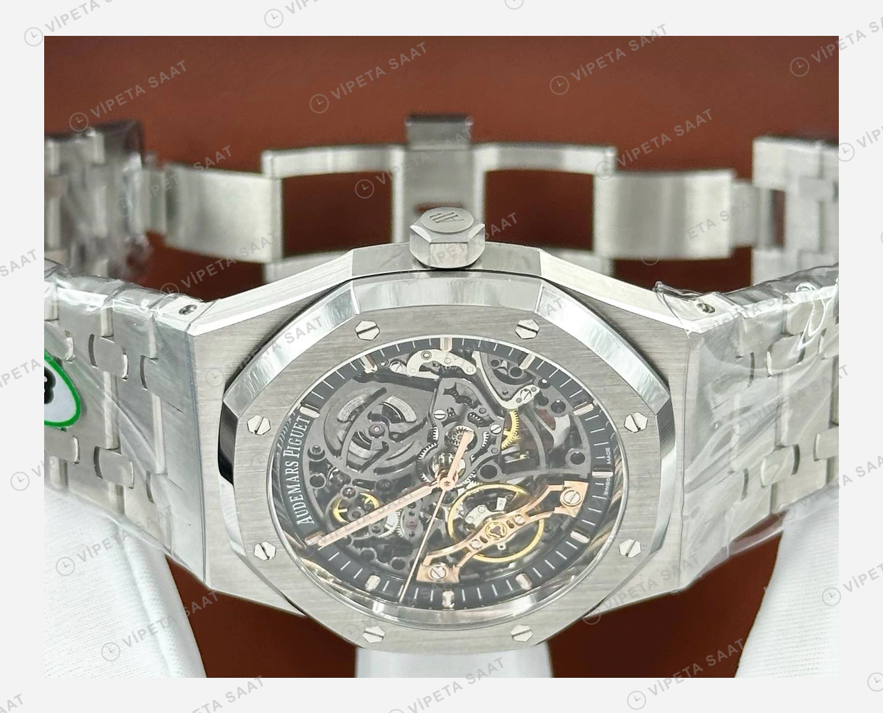 Audemars Piguet Royal Oak Offshore Tourbillon Skeleton Kauçuk Super Clone ETA Eta Saat detay 3
