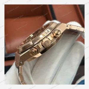 Audemars Piguet Royal Oak Offshore Yeşil Kadran Rose Gold Super Clone ETA Eta Saat karşıdan görünüm