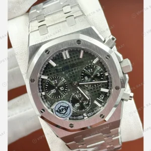Audemars Piguet Royal Oak Offshore Yeşil Kronograf Çelik Bileklik Super Clone ETA Eta Saat detay 3