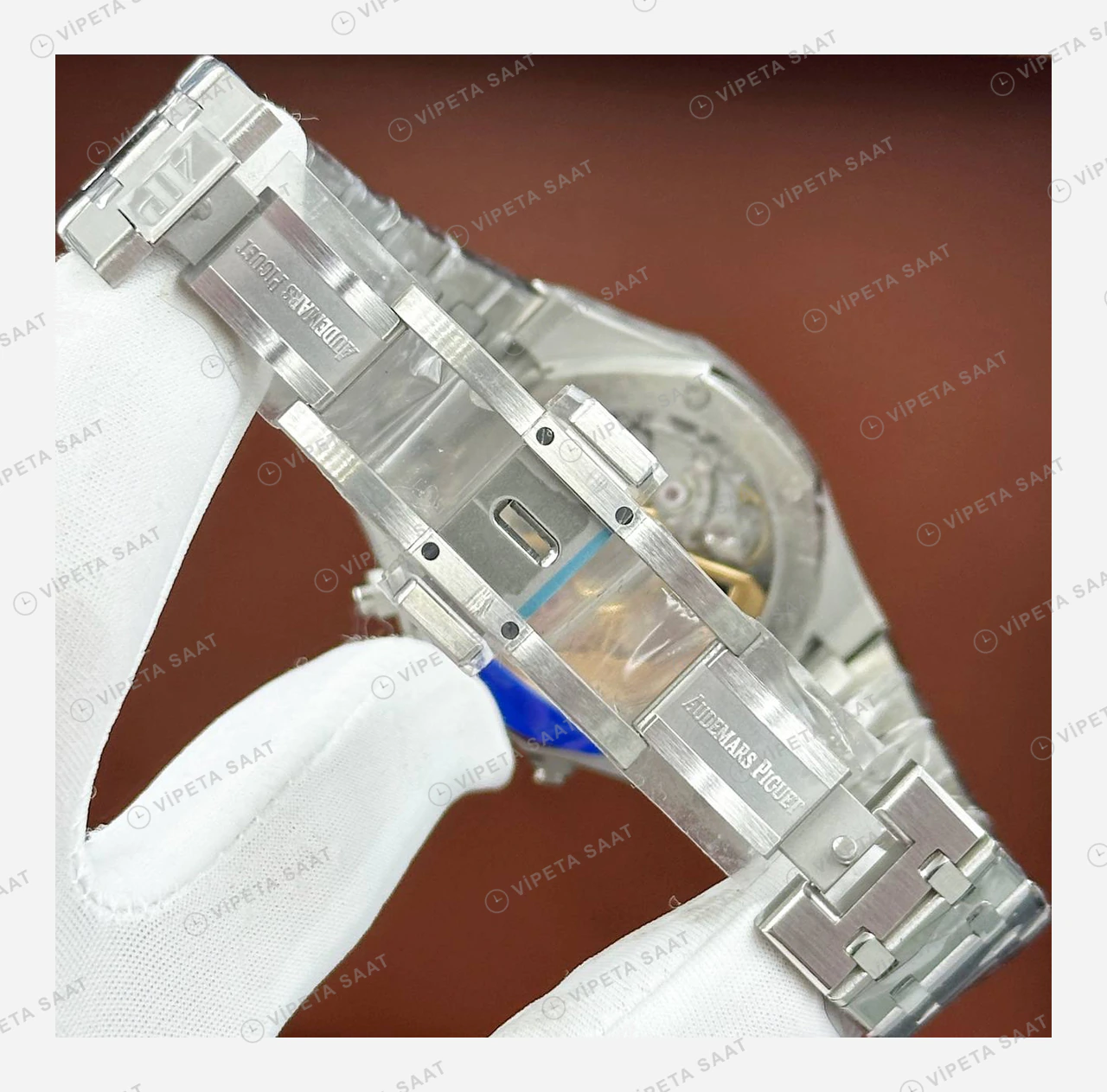 Audemars Piguet Royal Oak Offshore Yeşil Kronograf Çelik Bileklik Super Clone ETA Eta Saat detay 5