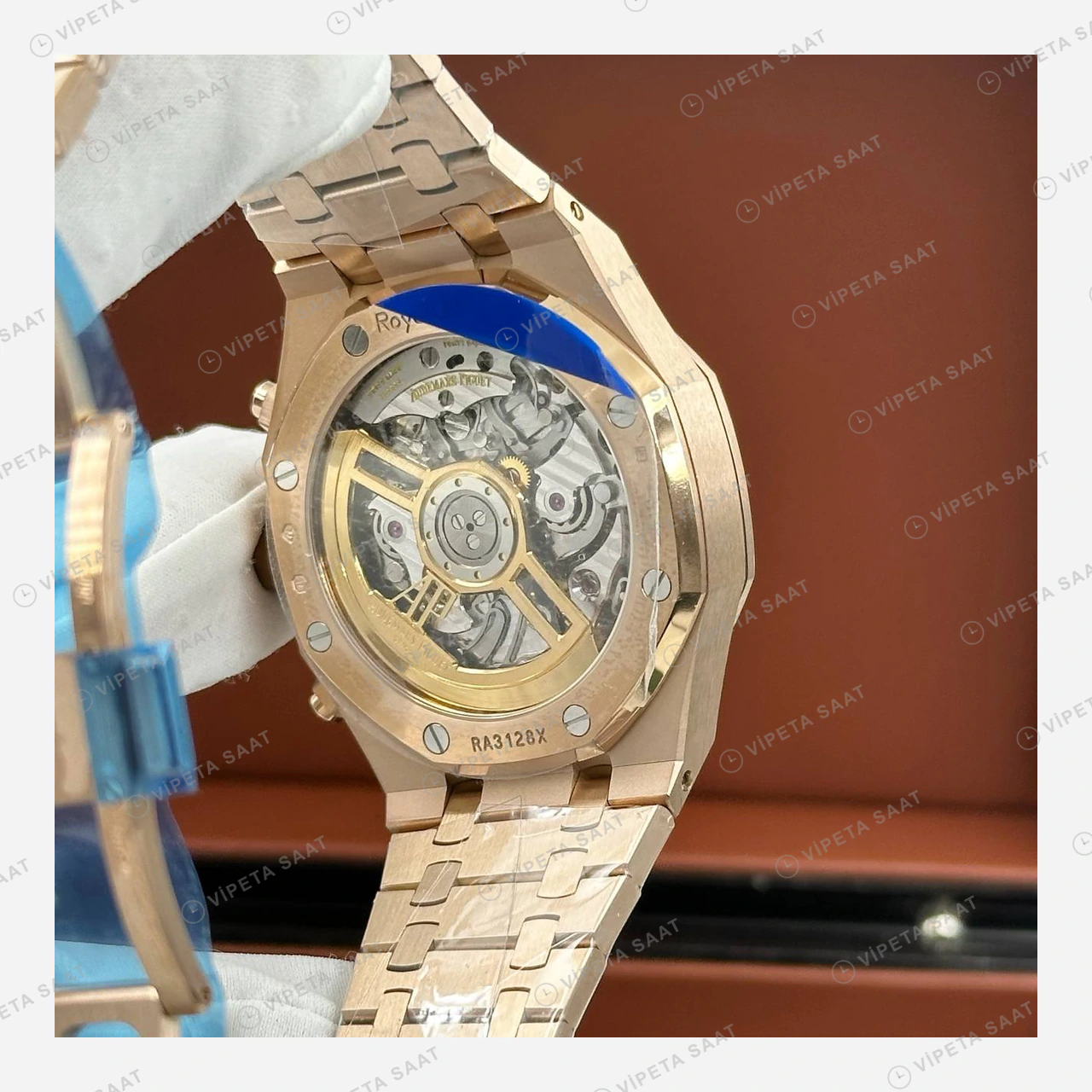 Audemars Piguet Royal Oak Offshore Yeşil Kronograf Rose Gold Super Clone ETA Eta Saat detay 4