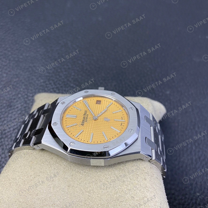 Audemars Piguet Royal Oak Sari Kadran Celik Kordon Super Clone Eta Eta Saat detay 3