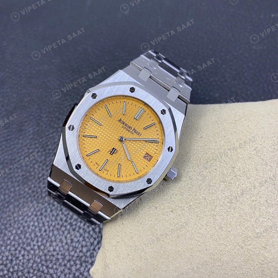 Audemars Piguet Royal Oak Sari Kadran Celik Kordon Super Clone Eta Eta Saat detay 5