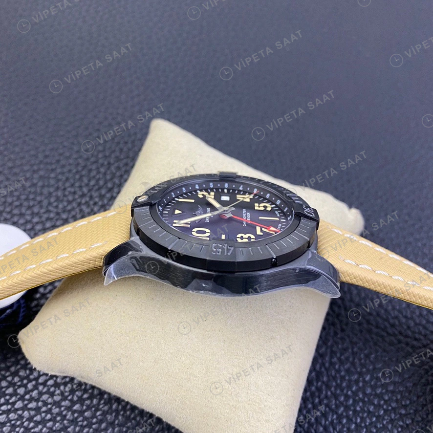 Breitling Avenger Siyah Kasa Siyah Kadran Nato Kordon Super Clone Eta Eta Saat detay 6