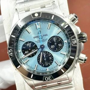 Breitling Chronomat B01 42 mm Buz Mavisi Kronograf Çelik PB0136251C1S1 Super Clone ETA Eta Saat detay 4