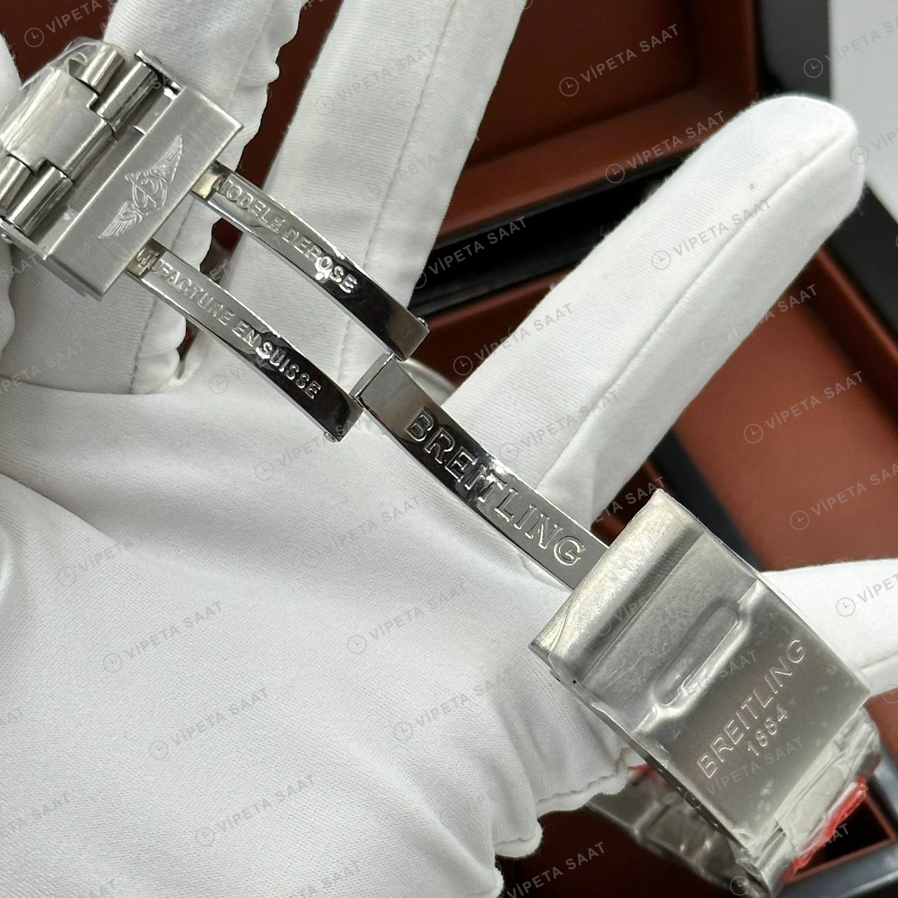 Breitling Chronomat B01 42 mm Çelik Yan Görsel AB0134101B1A1 Super Clone ETA Eta Saat detay 6