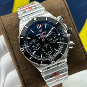 Breitling Chronomat B01 42 mm Gümüş Kronograf Çelik AB0134101G1A1 Super Clone ETA Eta Saat detay 3