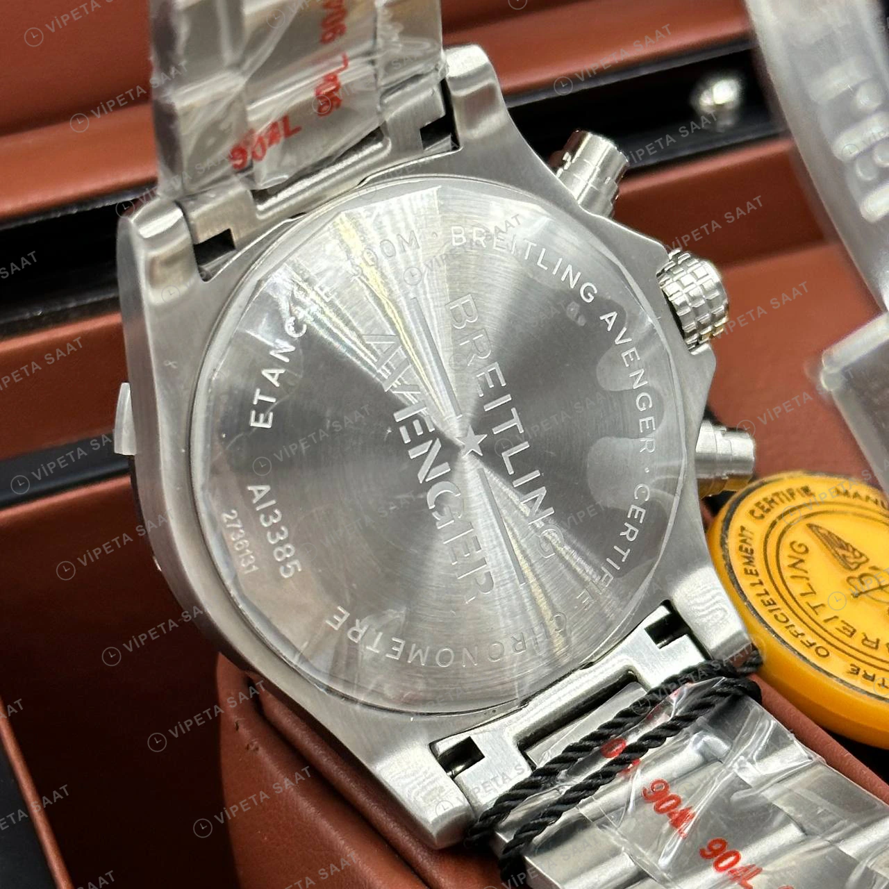 Breitling Chronomat B01 42 mm Mavi Kronograf Çelik AB0134101B1A1 Super Clone ETA Eta Saat detay 5