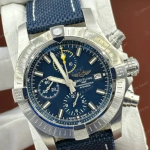 Breitling Chronomat B01 42 mm Mavi Kronograf Nato AB0134101B1A1 Super Clone ETA Eta Saat detay 3
