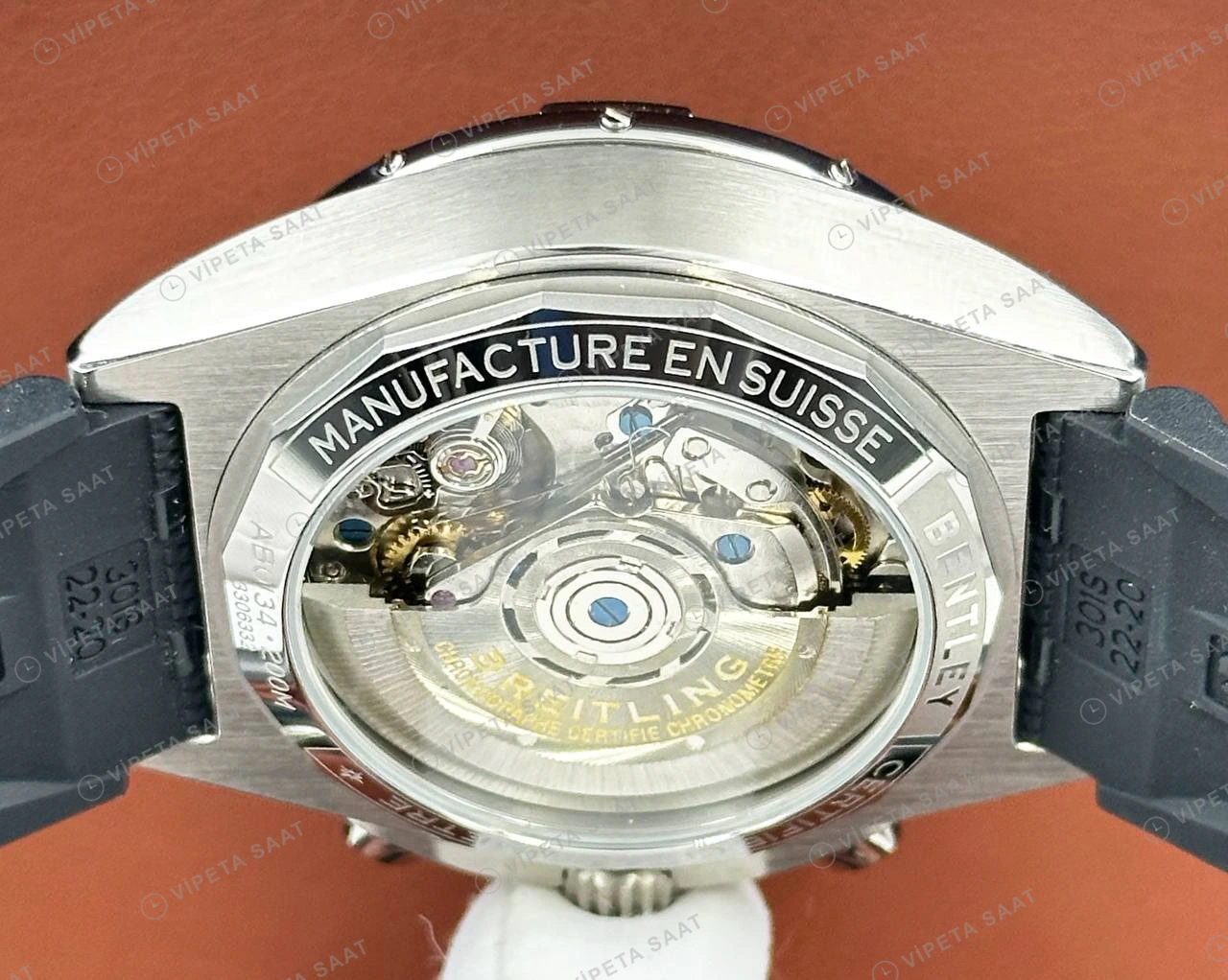 Breitling Chronomat B01 42 mm Yeşil Kronograf Nato AB0136251L1S1 Super Clone ETA Eta Saat detay 4