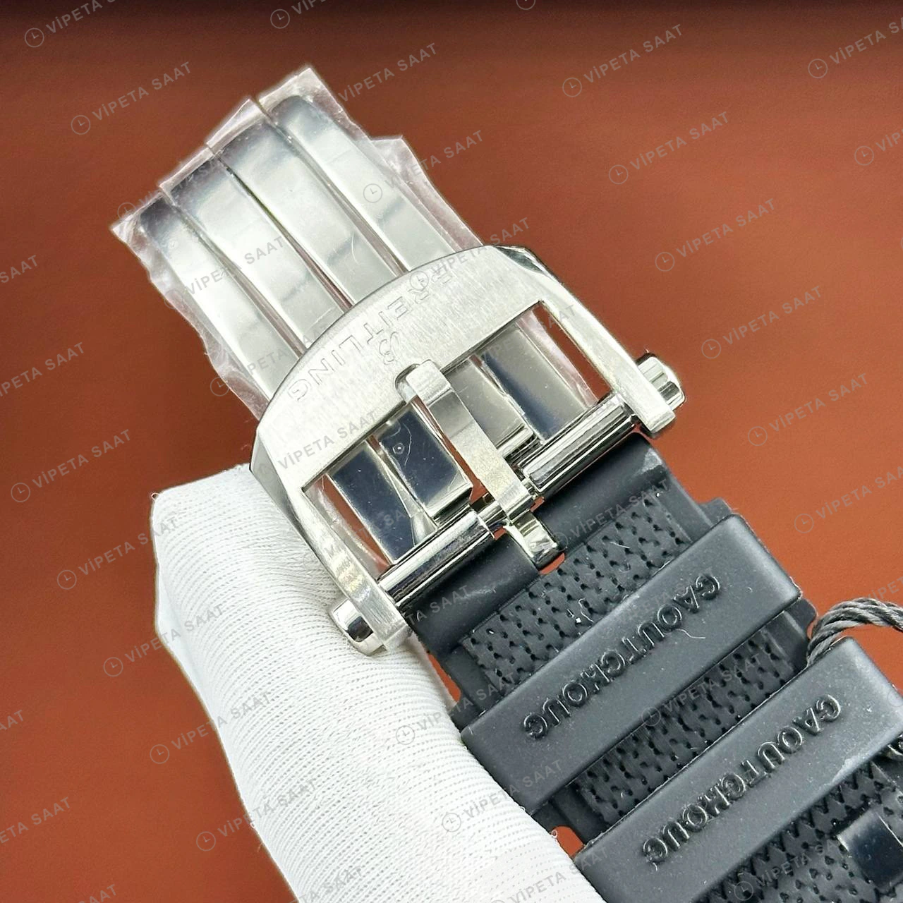 Breitling Chronomat B01 42 mm Yeşil Kronograf Nato AB0136251L1S1 Super Clone ETA Eta Saat detay 5