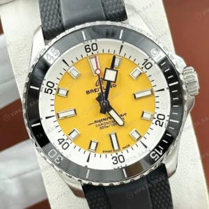 Breitling Endurance Pro 44 mm Sarı Kronograf Kauçuk X82310A71B1S2 Super Clone ETA Eta Saat detay 3