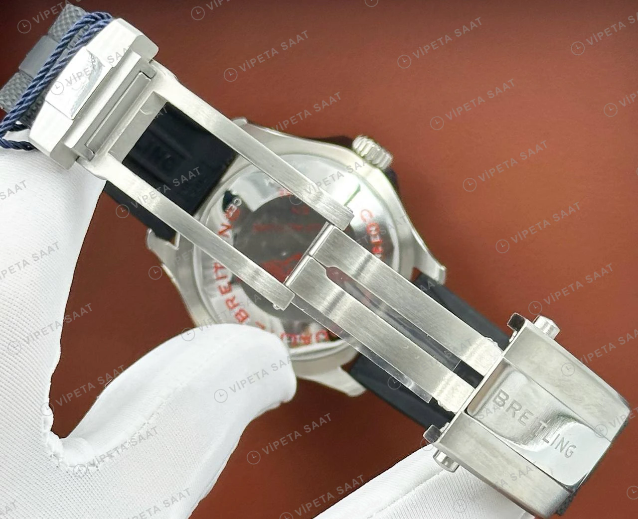 Breitling Endurance Pro 44 mm Sarı Kronograf Kauçuk X82310A71B1S2 Super Clone ETA Eta Saat detay 6