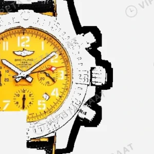 Breitling GMT-Master II Avenger Hurricane Kahve Kadran Siyah-Sari Kordon Super Clone Eta Eta Saat karşıdan görünüm