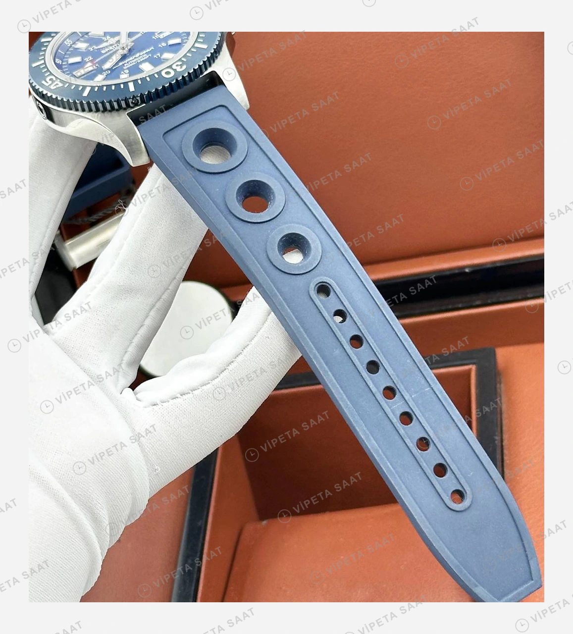 Breitling Superocean 44 mm Mavi Kronograf Kauçuk A13375211C1S1 Super Clone ETA Eta Saat detay 3
