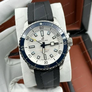 Breitling Superocean Automatic 42 mm Beyaz Kadran Kauçuk A17375211B1S1 Super Clone ETA Eta Saat yan görünüm