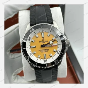 Breitling Superocean Automatic 42 mm Mavi Kadran Kauçuk Gece A17375211C1S1 Super Clone ETA Eta Saat karşıdan görünüm