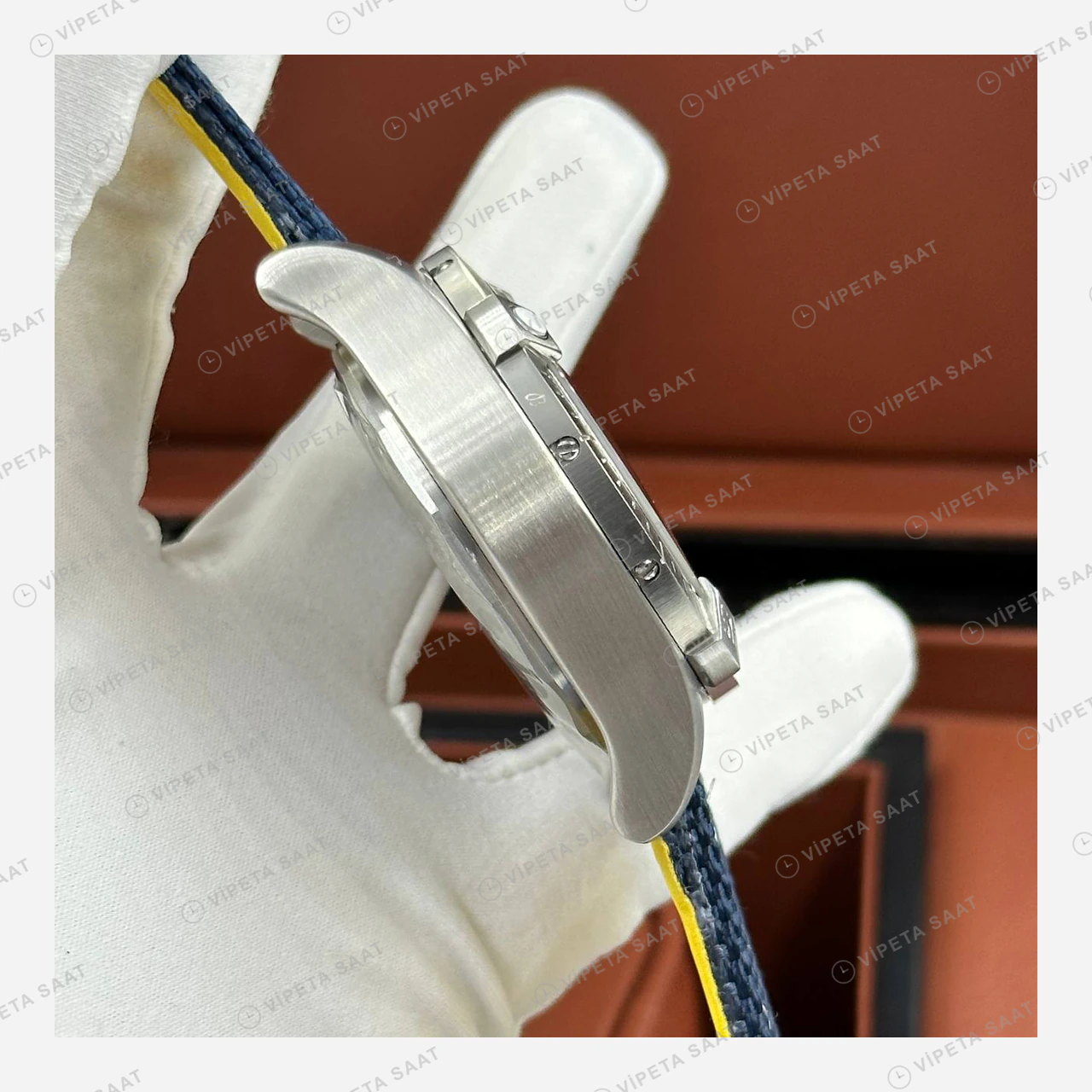Breitling Superocean Automatic 42 mm Mavi Kadran Nato A17375211C1S1 Super Clone ETA Eta Saat yan görünüm