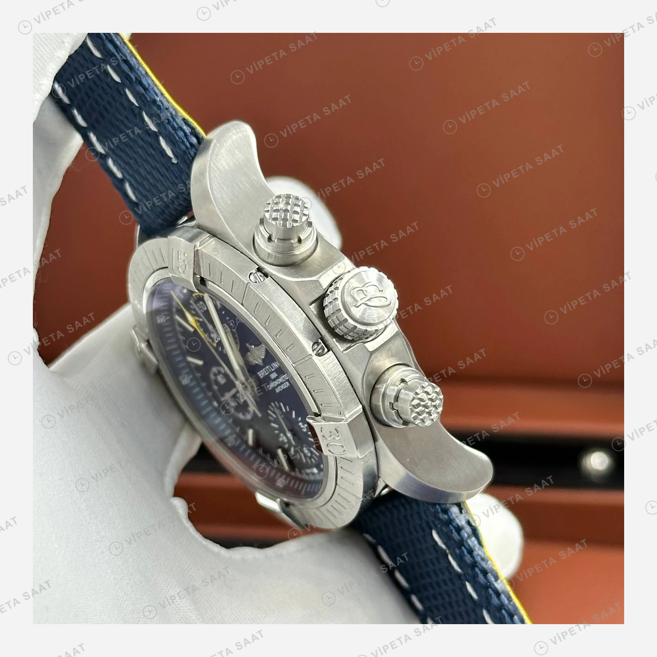 Breitling Superocean Automatic 42 mm Mavi Kadran Nato A17375211C1S1 Super Clone ETA Eta Saat detay 6