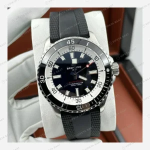 Breitling Superocean Automatic 42 mm Siyah Kadran Kauçuk A17375211B1S1 Super Clone ETA Eta Saat karşıdan görünüm