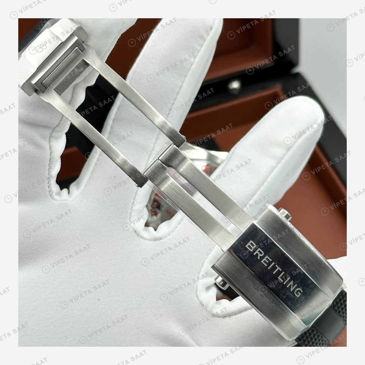Breitling Superocean Automatic 42 mm Siyah Kadran Kauçuk A17375211B1S1 Super Clone ETA Eta Saat detay 5
