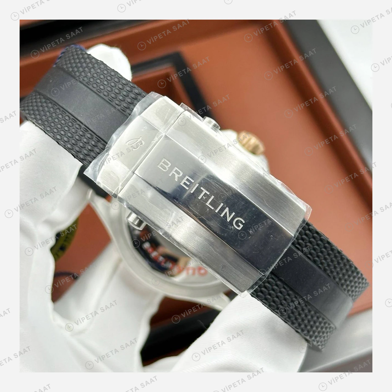 Breitling Superocean Automatic 42 mm Siyah Kadran Kauçuk Gece A17375211B1S1 Super Clone ETA Eta Saat detay 5