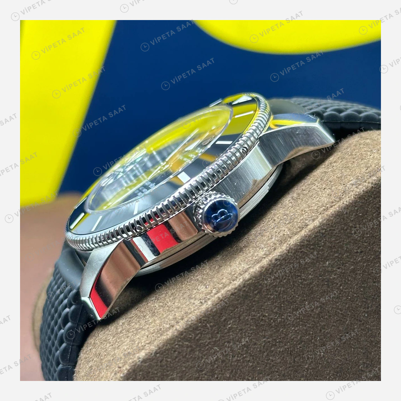 Breitling Superocean Heritage 42 mm Siyah Kadran Kauçuk AB2032321B1S1 Super Clone ETA Eta Saat detay 4