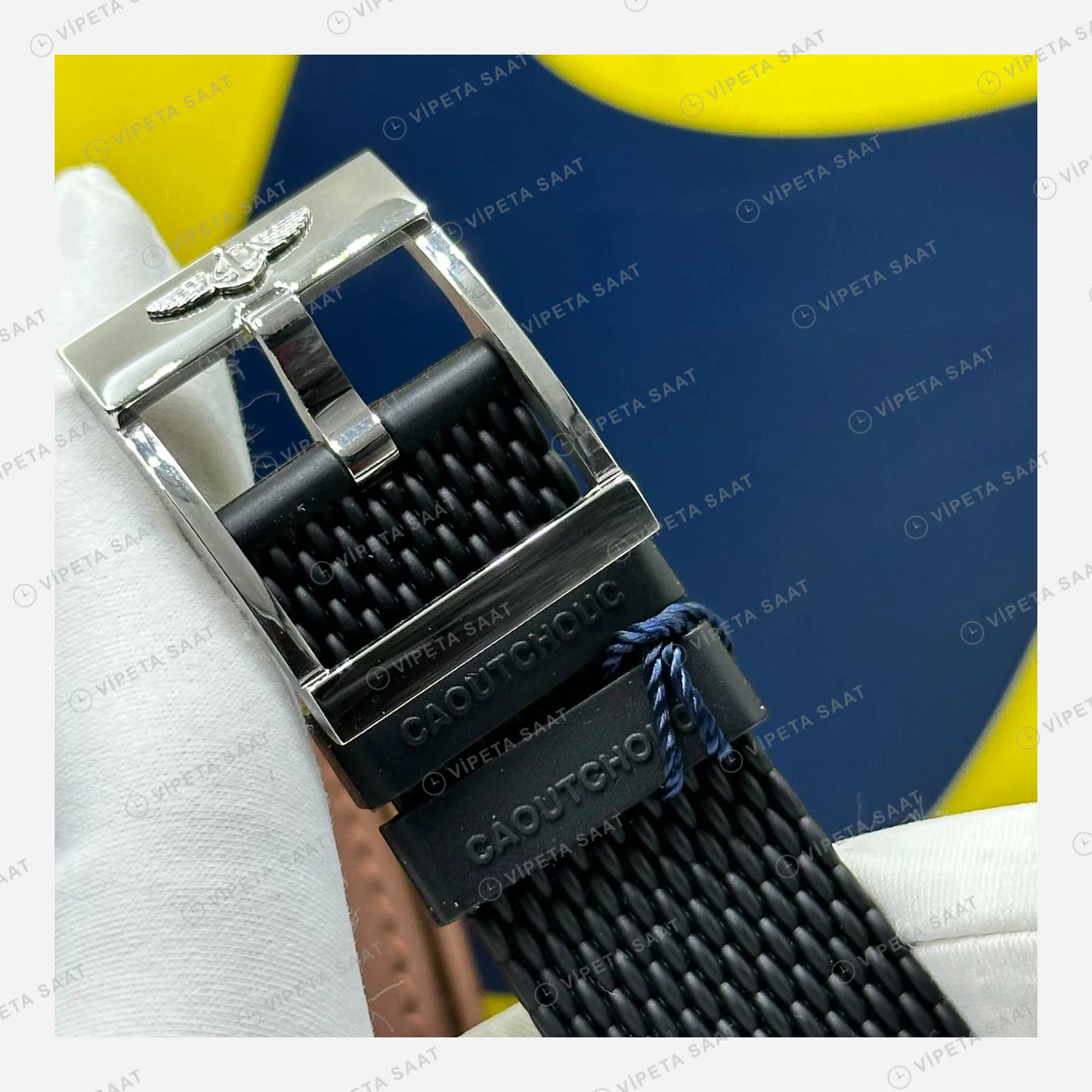 Breitling Superocean Heritage 42 mm Siyah Kadran Kauçuk AB2032321B1S1 Super Clone ETA Eta Saat detay 5