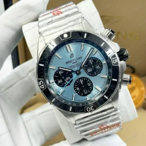 Breitling Superocean Heritage B01 42 mm Buz Mavisi Kronograf Çelik AB0156161C1S1 Super Clone ETA Eta Saat detay 3
