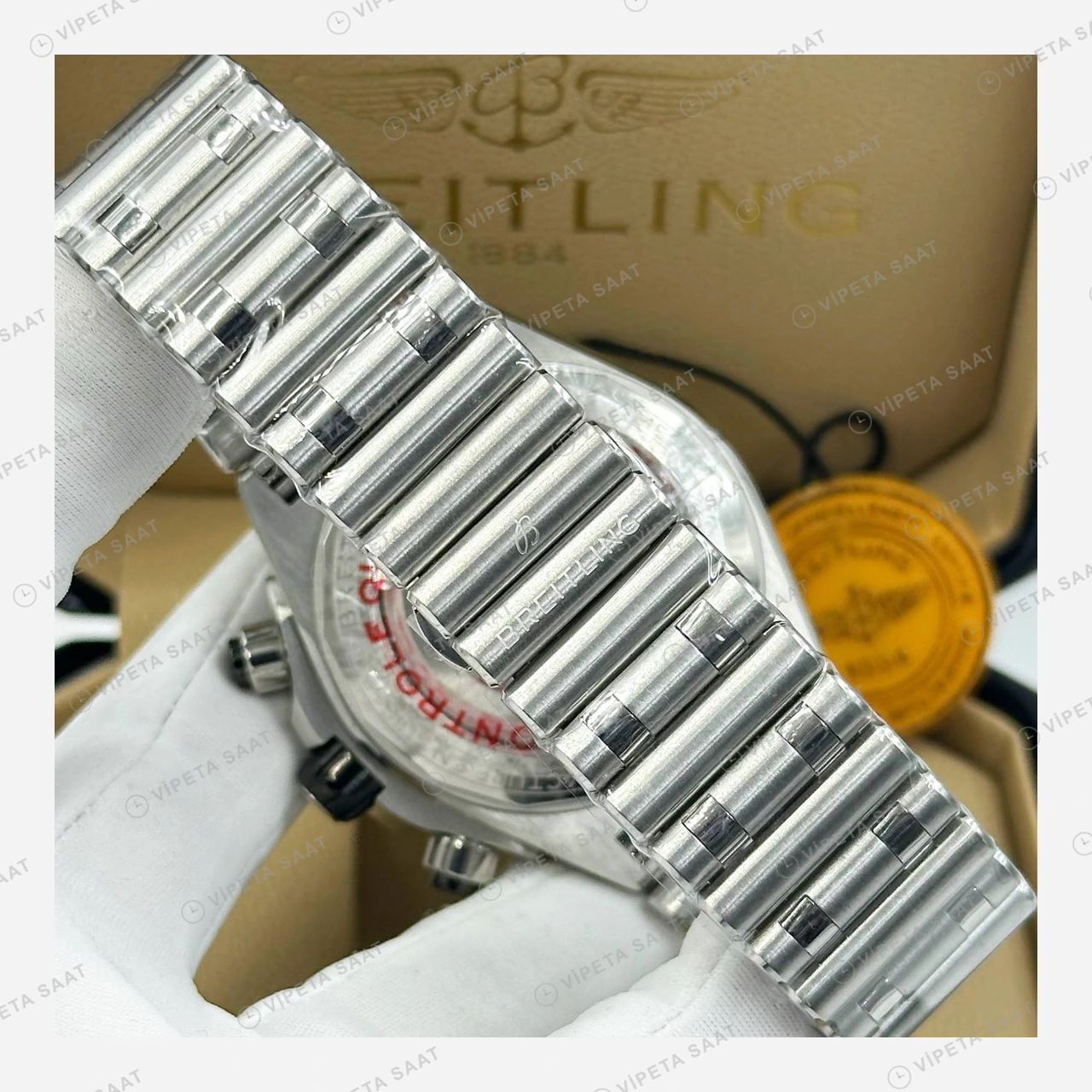 Breitling Superocean Heritage B01 42 mm Mavi Kronograf Çelik AB0156161C1S1 Super Clone ETA Eta Saat detay 5