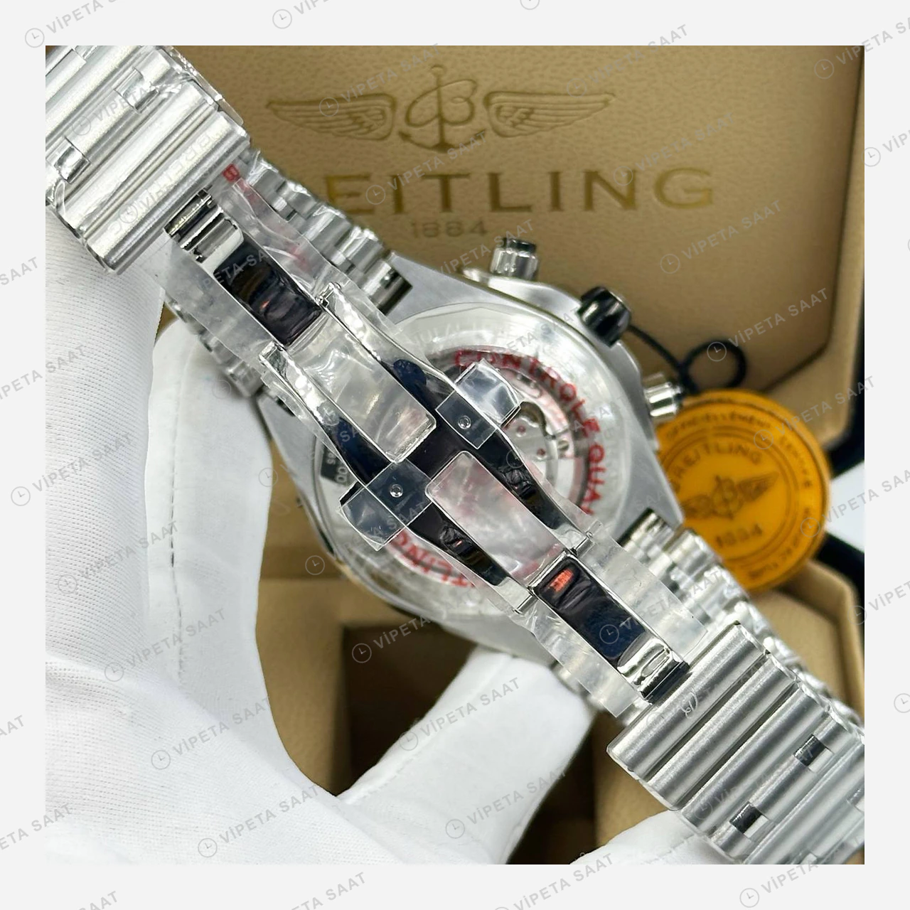 Breitling Superocean Heritage B01 42 mm Mavi Kronograf Çelik AB0156161C1S1 Super Clone ETA Eta Saat detay 6