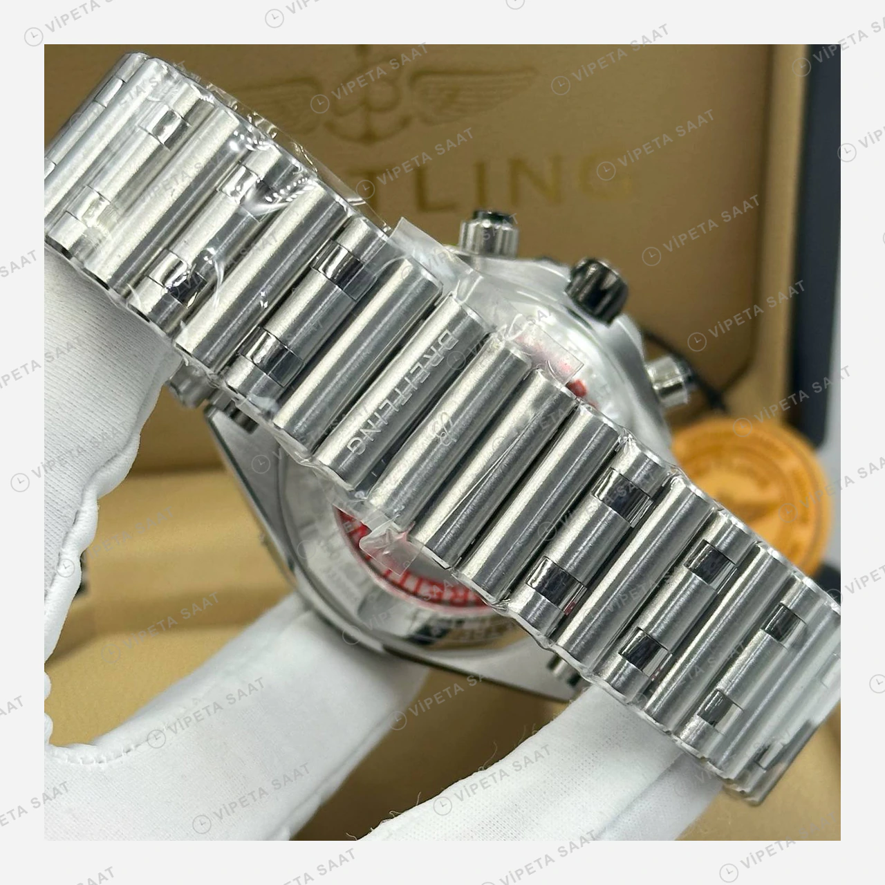 Breitling Superocean Heritage B01 42 mm Siyah Kronograf Çelik Bileklik AB0156161B1S1 Super Clone ETA Eta Saat detay 5