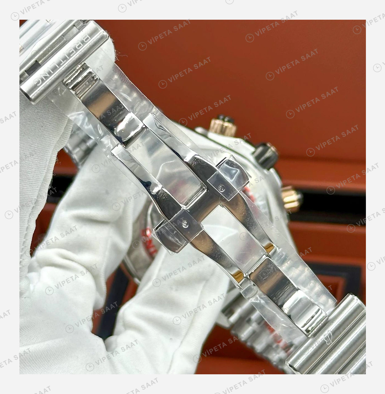 Breitling Superocean Heritage B01 42 mm Siyah Kronograf Çelik Gece AB0156161B1S1 Super Clone ETA Eta Saat detay 5