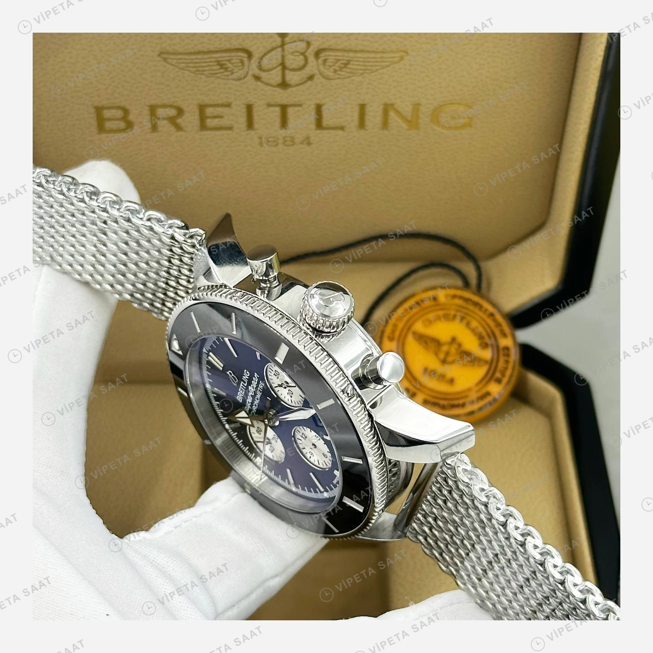 Breitling Superocean Heritage B01 42 mm Siyah Kronograf Hasır Gündüz AB0156161B1S1 Super Clone ETA Eta Saat detay 6