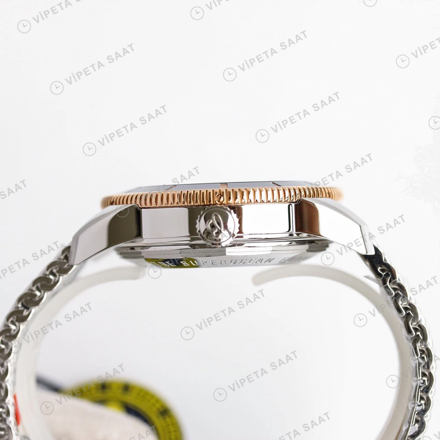 Breitling Superocean Heritage Mavi Kadran Rose Altin Detay Celik Kordon Super Clone Eta Eta Saat detay 3
