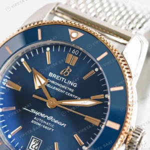 Breitling Superocean Heritage Mavi Kadran Rose Altin Detay Celik Kordon Super Clone Eta Eta Saat detay 5