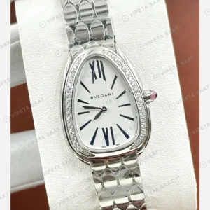 Bulgari Lvcea Beyaz Elmas Taşlı Çelik Super Clone ETA Eta Saat detay 5