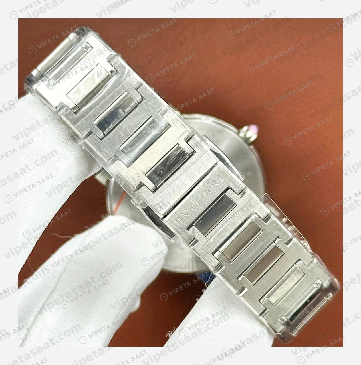 Bulgari Lvcea Gümüş Siyah Bezel Çelik Super Clone ETA Eta Saat detay 4