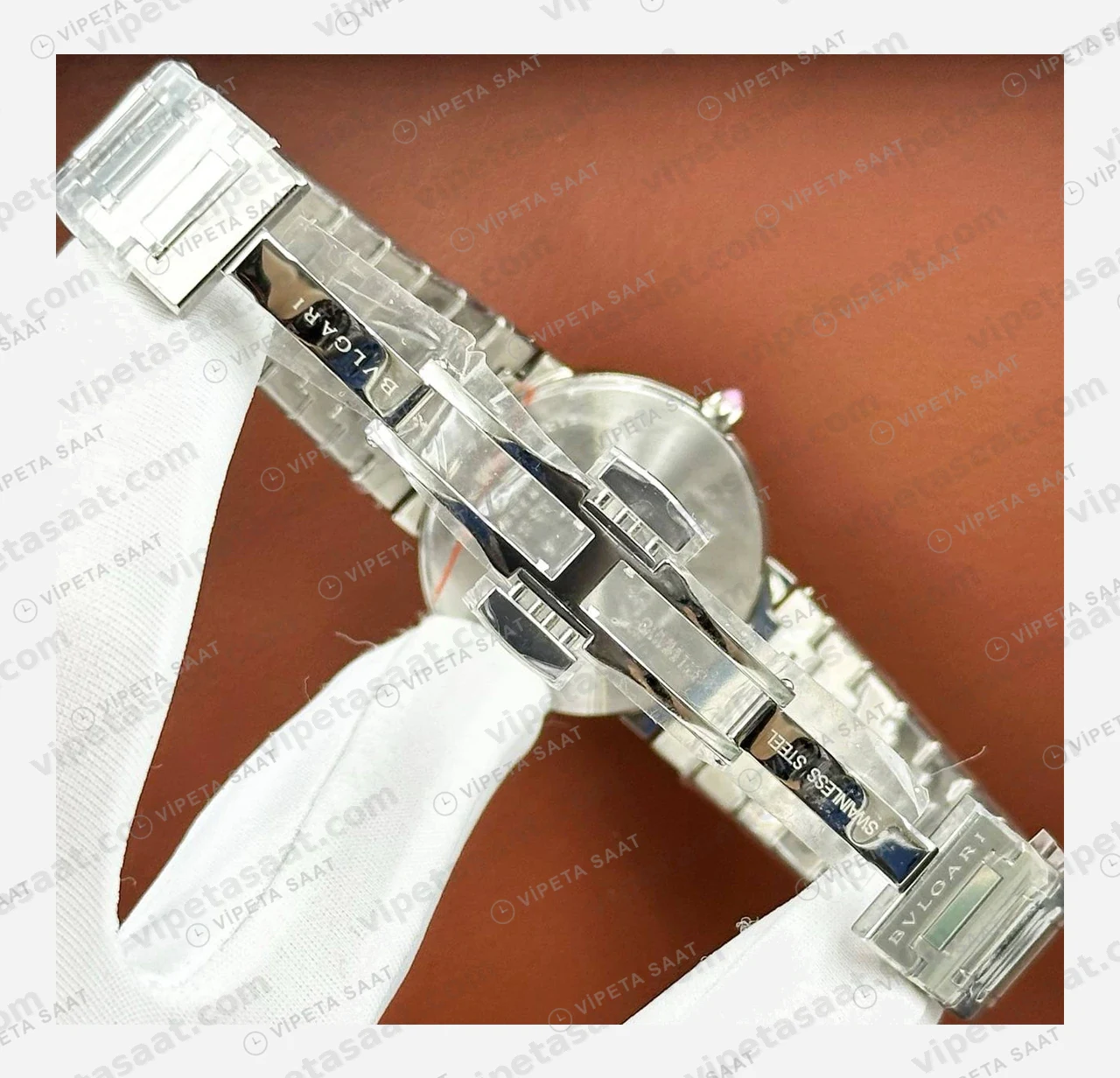 Bulgari Lvcea Gümüş Siyah Bezel Çelik Super Clone ETA Eta Saat detay 5