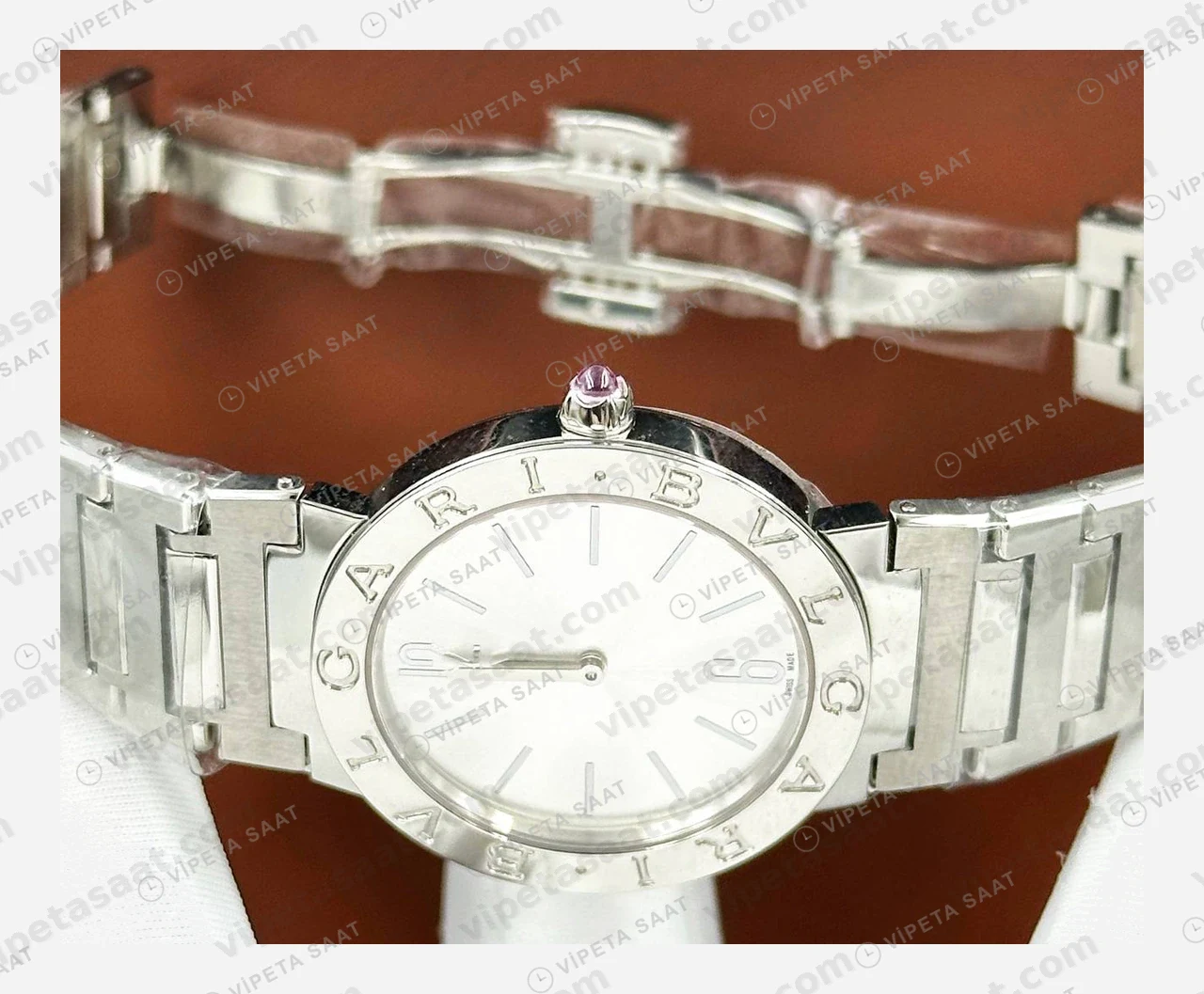 Bulgari Lvcea Gümüş Siyah Bezel Çelik Super Clone ETA Eta Saat detay 6