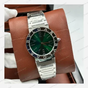 Bulgari Lvcea Yeşil Elmas Taşlı Çelik Super Clone ETA Eta Saat yan görünüm